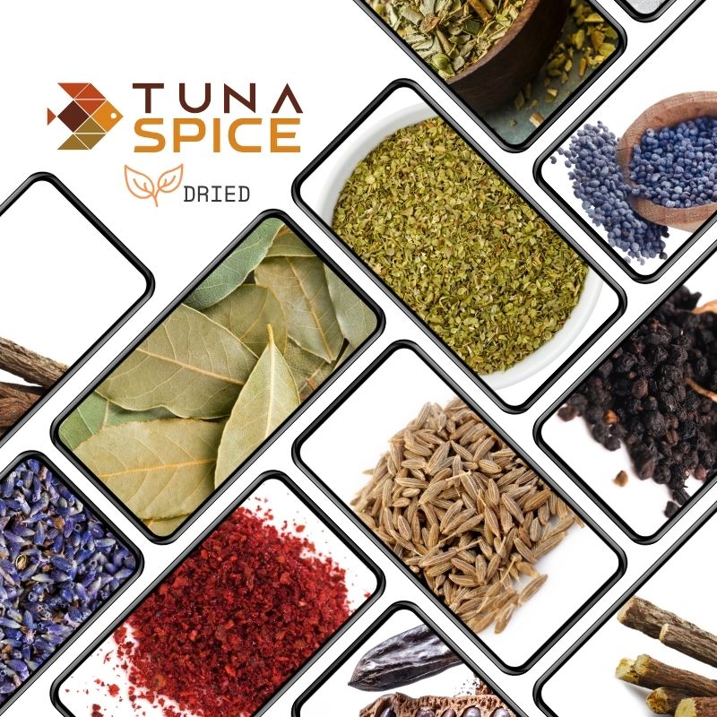 Tuna Spice dried herb and spice range — Bay Leaf Export, Turkish origin